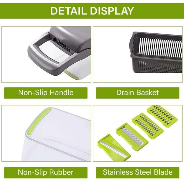 12 In 1 Vegetable Onion Cutter Vegetable Slicer - Image 5