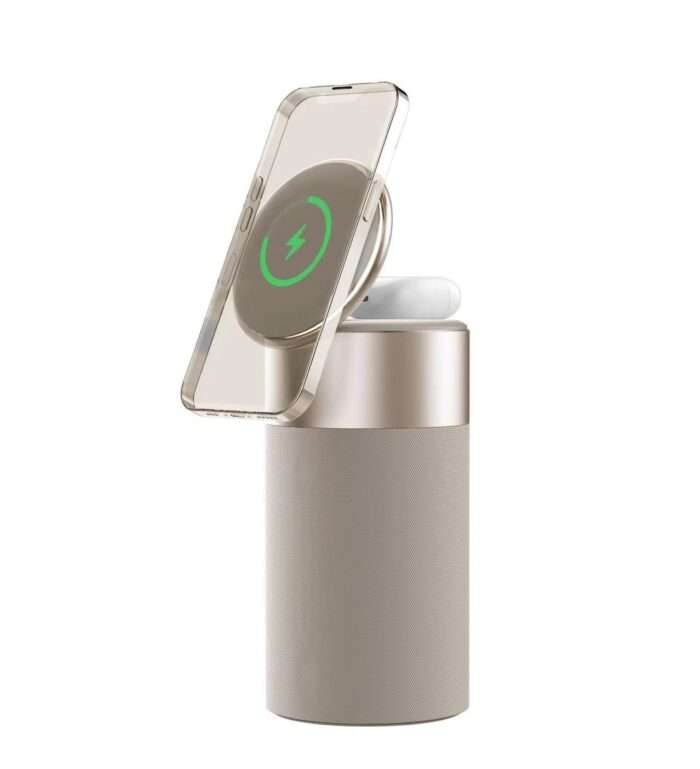 IPhone And AirPods Wireless Charger Portable Bluetooth Speaker With Touch Lamp - Image 6