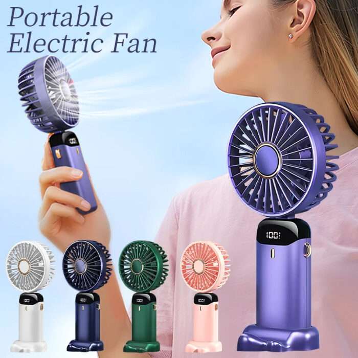 USB Rechargeable Mini Portable Handheld Electric Fan - Image 2