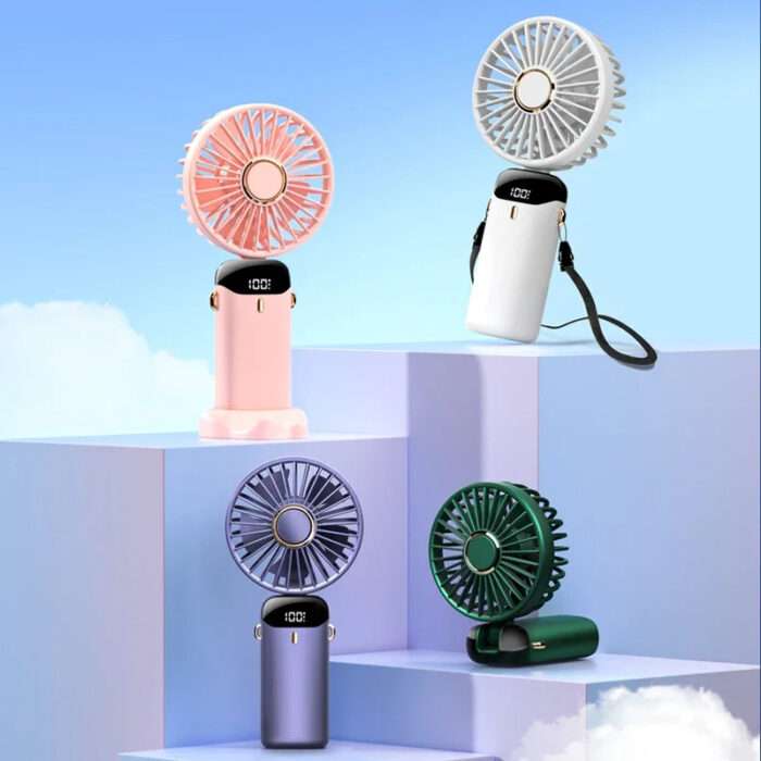 USB Rechargeable Mini Portable Handheld Electric Fan - Image 10